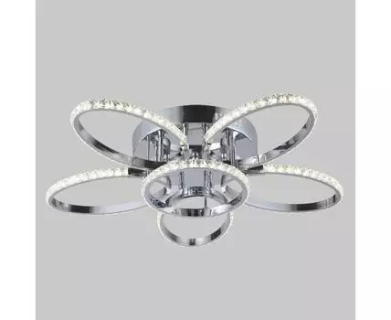 Потолочный светодиодный светильник с хрусталем 90098/6 хром