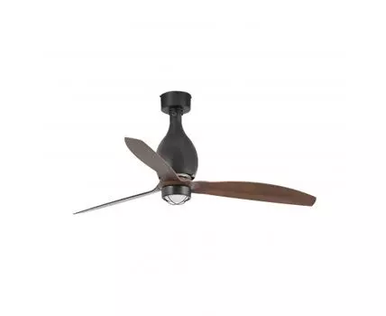 Потолочный вентилятор Mini Eterfan LED мат. черный/деревянный