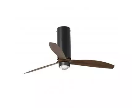 Потолочный вентилятор Tube Fan мат. черный/деревянный 128 см