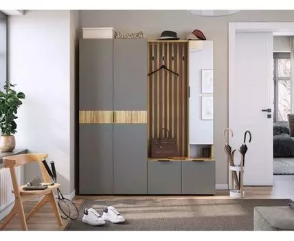 Прихожая Адам (183, 35, Закрытые, Серый, 160)