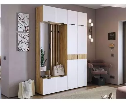 Прихожая Адам (223, 35, Закрытые, Белый, 160)