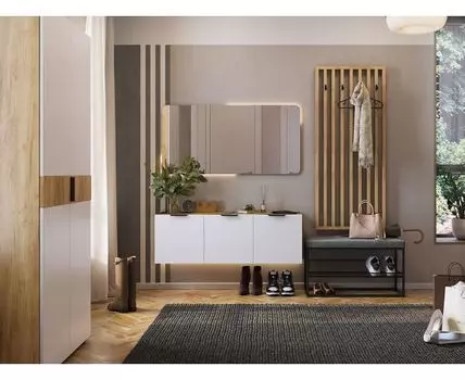 Прихожая Адам (35, Закрытые, Белый, 174)