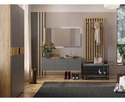 Прихожая Адам (35, Закрытые, Серый, 174)