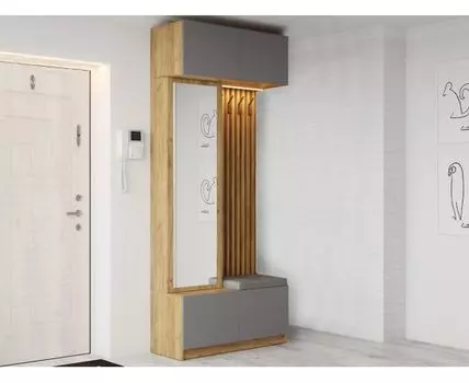 Прихожая Бостон (236, 41, Закрытые, Серый, 100)