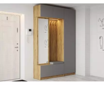 Прихожая Бостон (236, 41, Закрытые, Серый, 155)