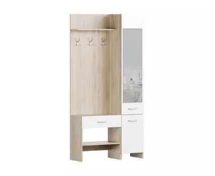 Прихожая Домино (195, 34.9, Закрытые, Светлое дерево, 95)