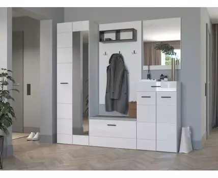 Прихожая Глосс (205, 37.6, Закрытые, Белый, 200)