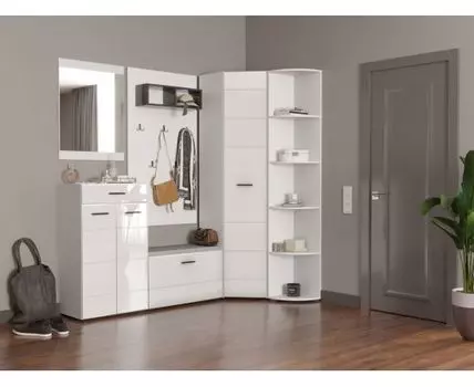 Прихожая Глосс (205, 62, Закрытые, Белый, 236)