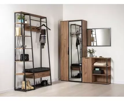 Прихожая Гранд (Закрытые, Коричневое дерево)