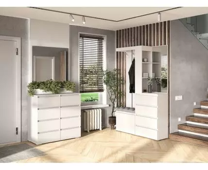 Прихожая Хелен (Закрытые, Белый)