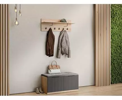 Прихожая Хилтон (Закрытые, Серый)