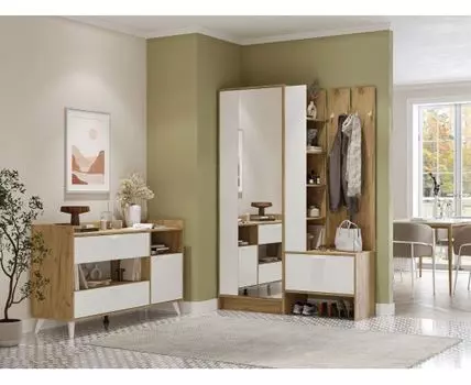 Прихожая Ирис (Закрытые, Белый)