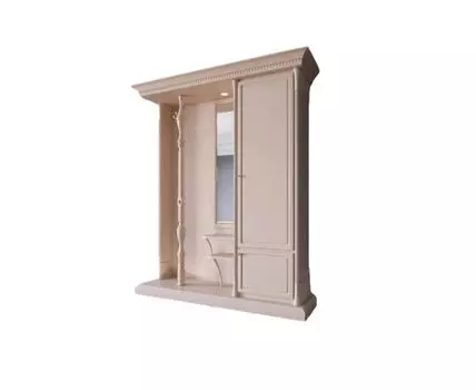 Прихожая из массива 3 цвет Слоновая кость (Бежевый, 188)