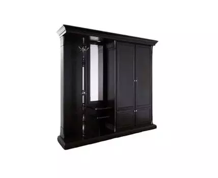 Прихожая из массива 4 цвет Антик (Черный, 243)