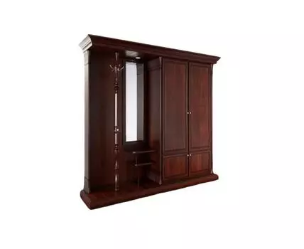 Прихожая из массива 4 цвет Вишня (бордовый, 243)