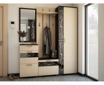 Прихожая Юнона (204, 36, Закрытые, Темное-светлое дерево, 170)