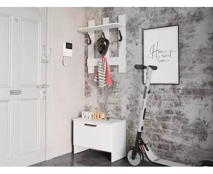 Прихожая Юта (Закрытые, Белый)