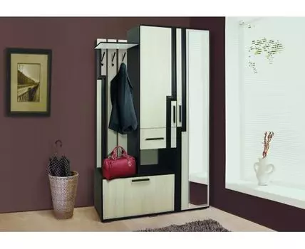 Прихожая Лира Люкс (218, 52, Закрытые, Темное-светлое дерево, 120)