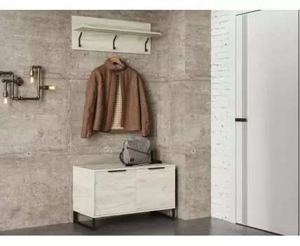 Прихожая Лофт (Закрытые, Светлое дерево)