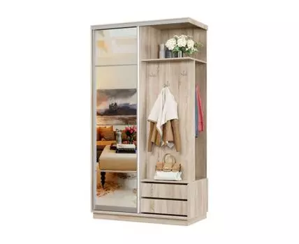 Прихожая Маршал (2200 мм, 450 мм, Закрытые, Светлое дерево, 1200 мм)