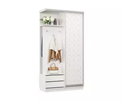 Прихожая Маршал (2400 мм, 450 мм, Закрытые, Белый, 1200 мм)