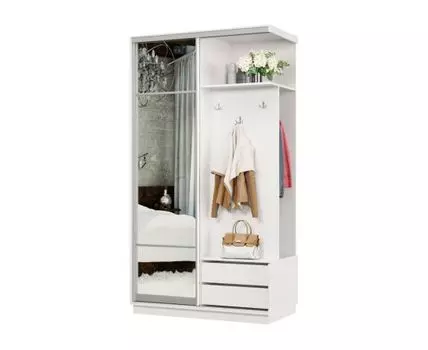 Прихожая Маршал (2400 мм, 600 мм, Закрытые, Белый, 1200 мм)