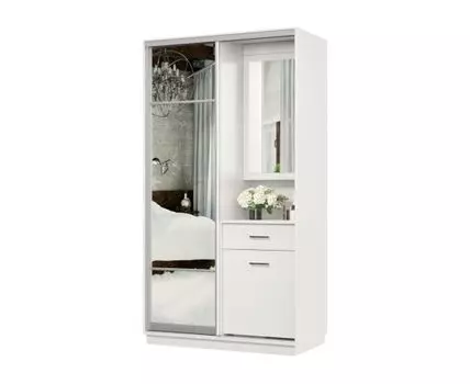 Прихожая Маршал (2400 мм, 600 мм, Закрытые, Белый, 1200 мм)