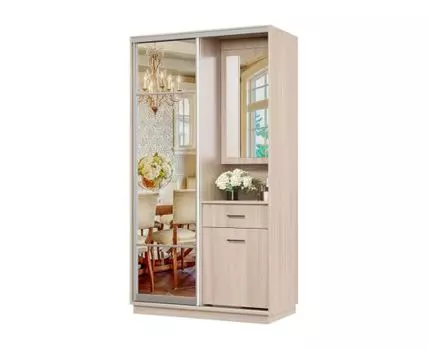 Прихожая Маршал (2400 мм, 600 мм, Закрытые, Светлое дерево, 1200 мм)