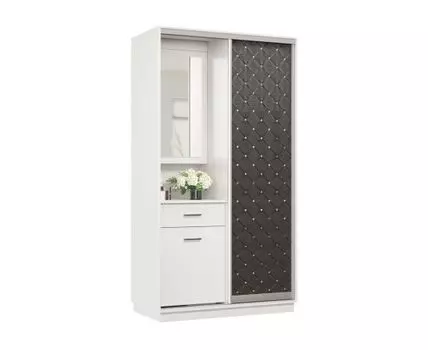 Прихожая Маршал (2400 мм, 600 мм, Закрытые, Белый, 1200 мм)