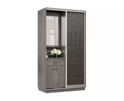 Прихожая Маршал (2400 мм, 600 мм, Закрытые, Серый, 1200 мм)