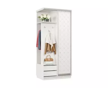 Прихожая Маршал (2400 мм, 600 мм, Закрытые, Белый, 1000 мм)