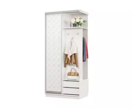 Прихожая Маршал (2400 мм, 600 мм, Закрытые, Белый, 1000 мм)