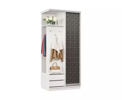 Прихожая Маршал (2400 мм, 600 мм, Закрытые, Белый, 1000 мм)
