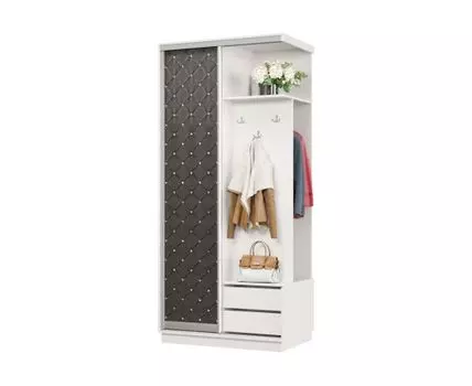 Прихожая Маршал (2400 мм, 600 мм, Закрытые, Белый, 1000 мм)