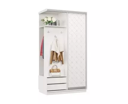 Прихожая Маршал (2400 мм, 600 мм, Закрытые, Белый, 1200 мм)