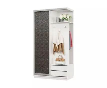 Прихожая Маршал (2400 мм, 600 мм, Закрытые, Белый, 1200 мм)