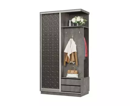 Прихожая Маршал (2400 мм, 600 мм, Закрытые, Серый, 1200 мм)