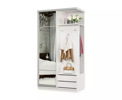 Прихожая Маршал (2400 мм, 600 мм, Закрытые, Белый, 1000 мм)