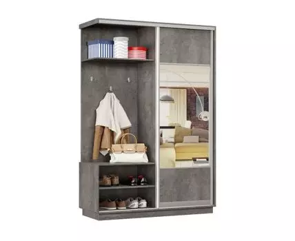 Прихожая Маршал Лайт (2400 мм, 600 мм, Закрытые, Серый, 120)