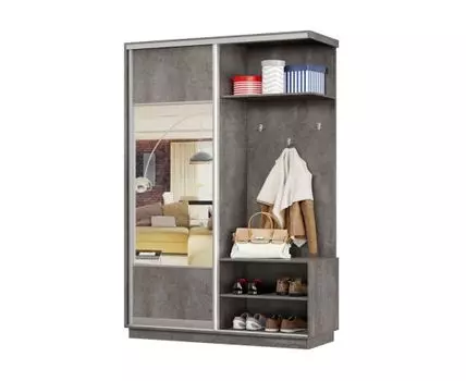 Прихожая Маршал Лайт (2400 мм, 600 мм, Закрытые, Серый, 120)