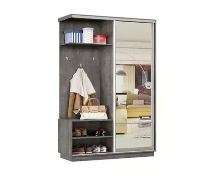 Прихожая Маршал Лайт (2400 мм, 600 мм, Закрытые, Серый, 120)