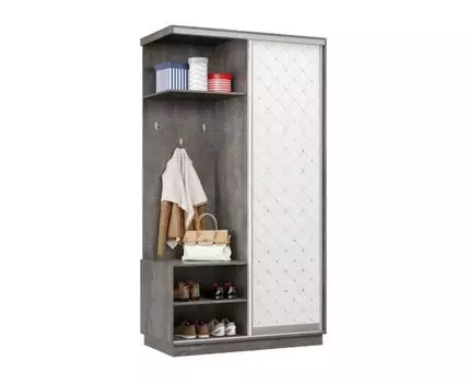 Прихожая Маршал Лайт (2400 мм, 600 мм, Закрытые, Серый, 1200 мм)