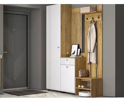 Прихожая Милан (Закрытые, Белый)