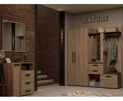 Прихожая Натура (Закрытые, Черный)