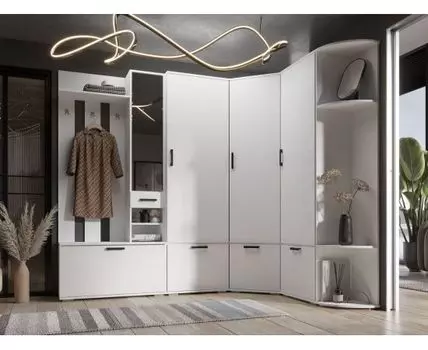 Прихожая Ника (203,2, 70,1, Закрытые, Белый, 306,5)