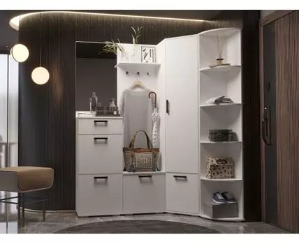 Прихожая Ника (203,3, 70,1, Закрытые, Белый, 205,5)