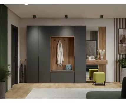 Прихожая Порто (217,1, 36,6, Закрытые, Серый, 304,6)