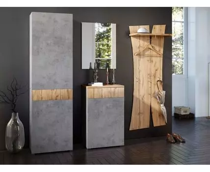 Прихожая Сахара (199.5, 38.5, Без топа-накладки, Дизайнерские, Серый, 186)