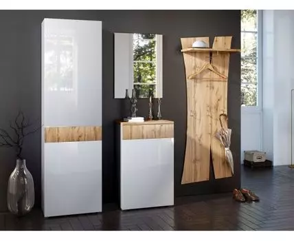 Прихожая Сахара (199.5, 38.5, Без топа-накладки, Дизайнерские, Белый, 186)