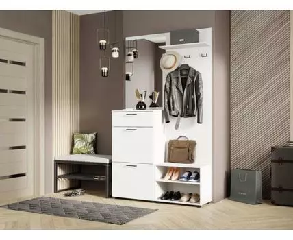 Прихожая Саманта (210, 35, Открытые, Белый, 120)